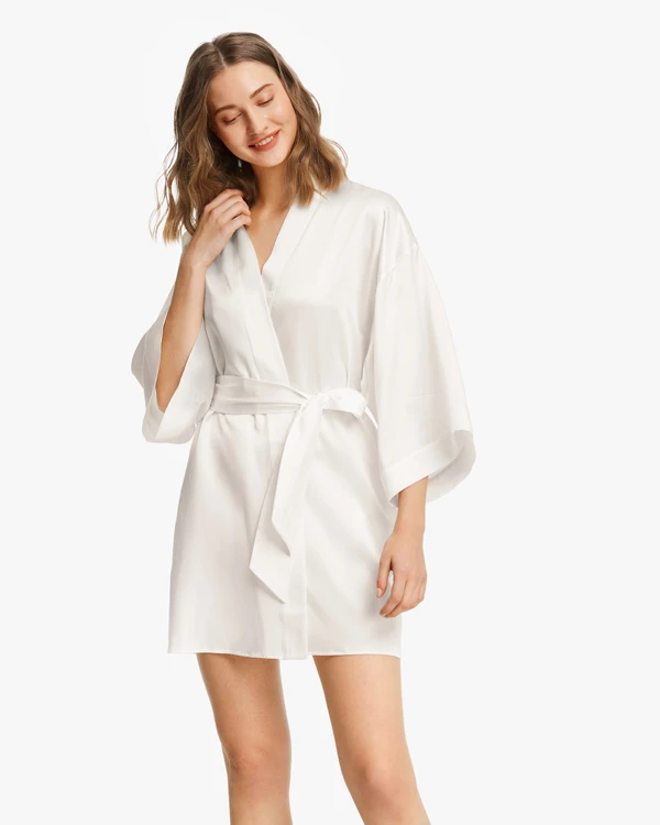 silk bathrobe